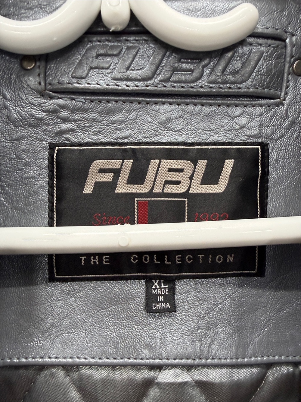 RARE VTG Fubu Leather Racing Jacket Mens XL Y2K 90s Streetwear - Picture 15 of 16